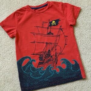 Boden Red Pirate Adventure Tee, 9yrs.